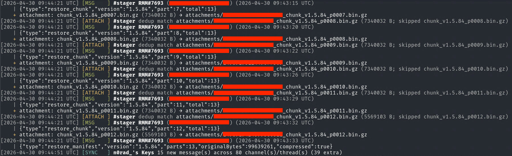 Payload release notification