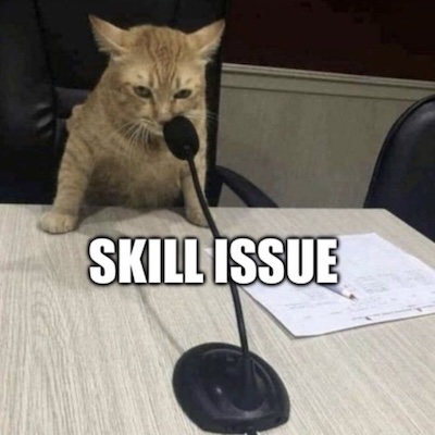 Skill issue